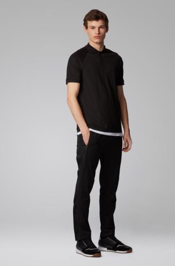 Koszulki Polo BOSS Slim Fit Czarne Męskie (Pl27411)